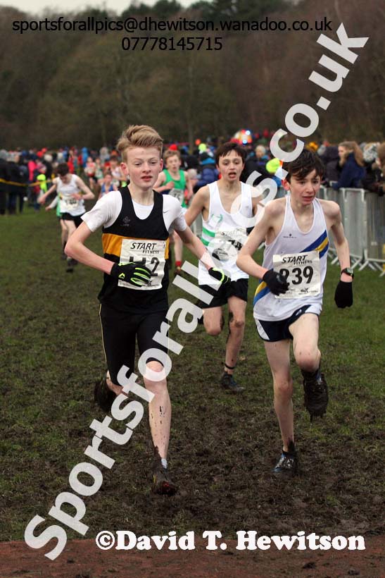 Boys under-13 Northern Cross Country Champs., Witton Park, Blackburn. Photo: David T. Hewitson/Sports for All Pics
